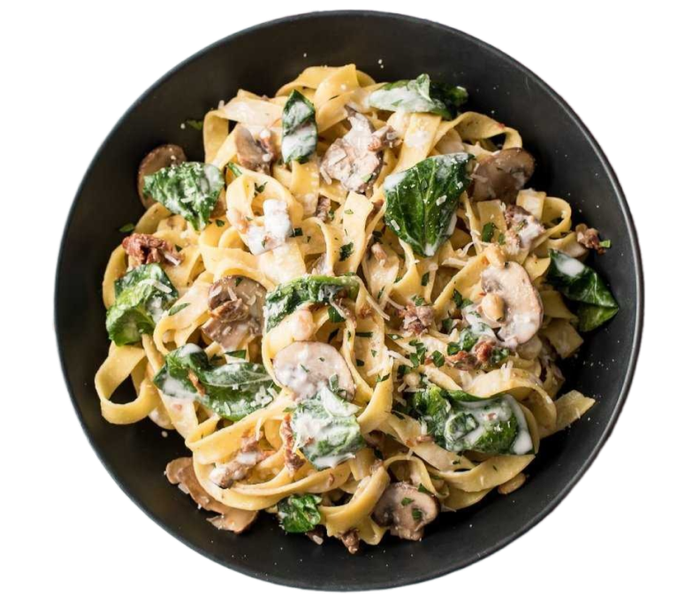 Феттучини с курицей и грибами